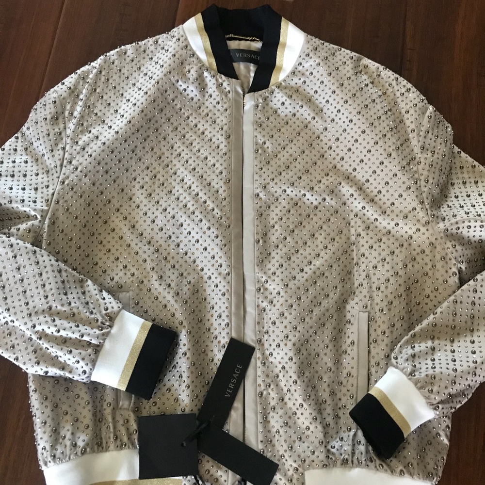 Brand New Versace Studded Bomber Jacket